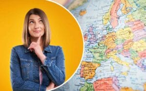 Geografie-Quiz über die Größe verschiedener Länder