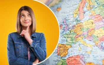 Geografie-Quiz über die Größe verschiedener Länder